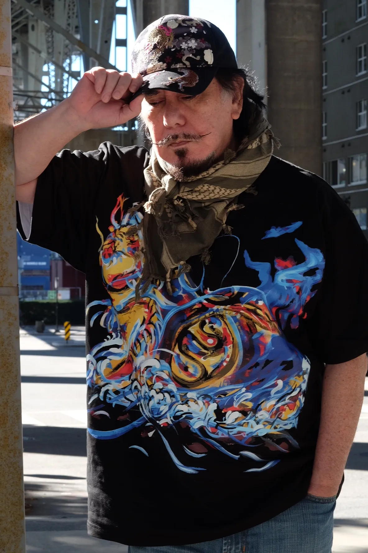 Anthony Perry wearing The Dragon Tee